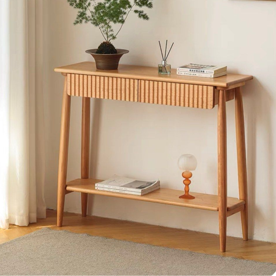 FAY Japandi Solid Wood Console Table