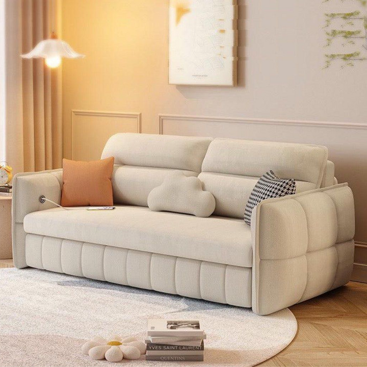 VERANDO Modern Leathaire Storage Sofa Bed