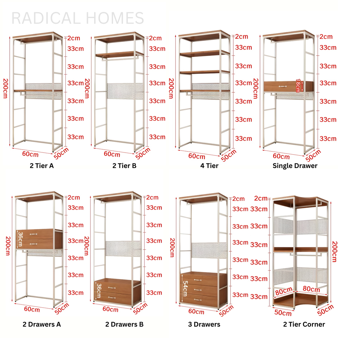 MOTEN Modern Open Concept Wardrobe