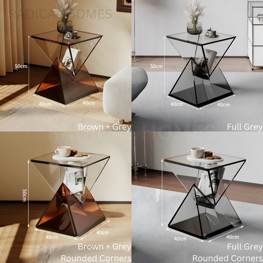 CORLIA Modern Acrylic Side Table