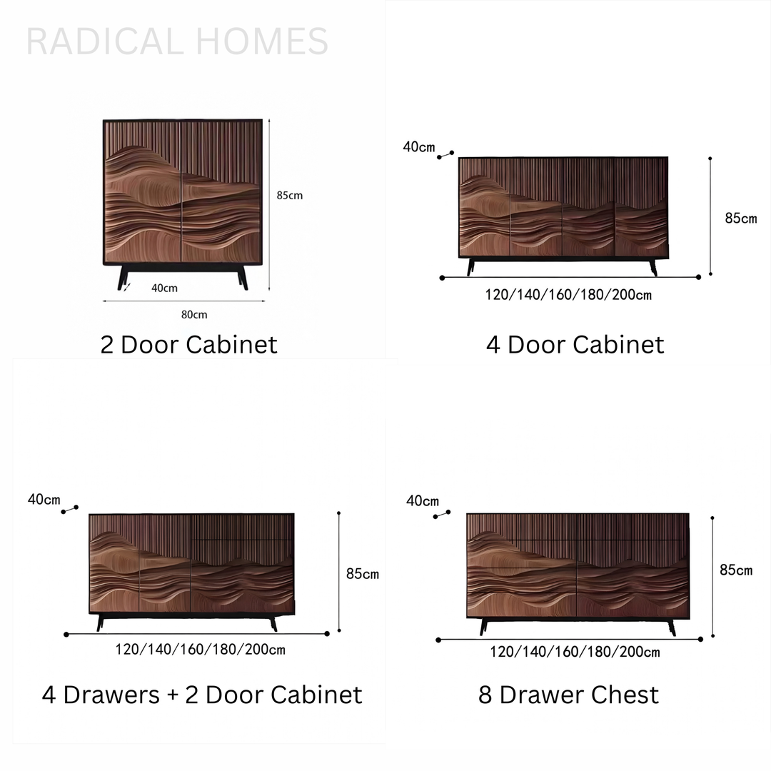 MARCEL Rustic Walnut Wood Sideboard