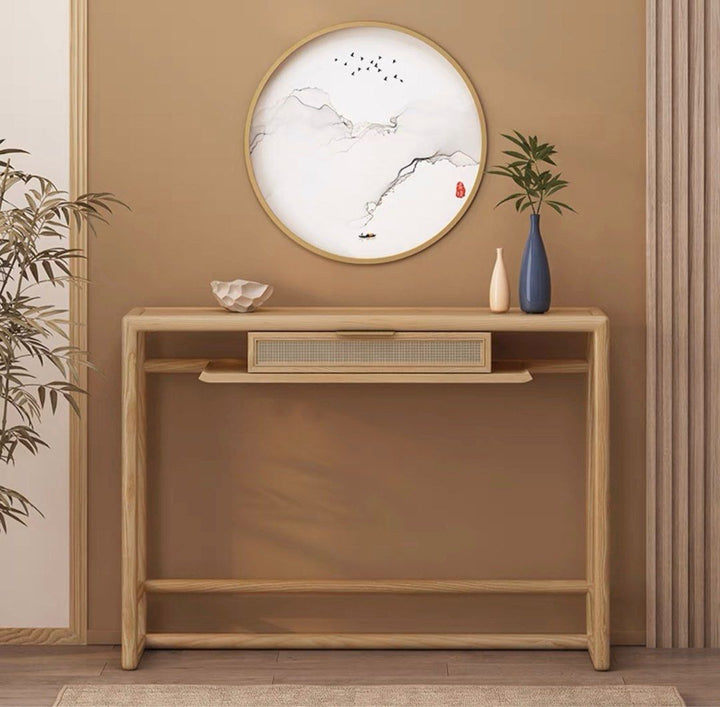MEIRA Modern Solid Wood Console Table