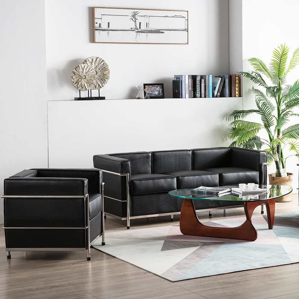 SAVRELLI Contemporary Leather Sofa