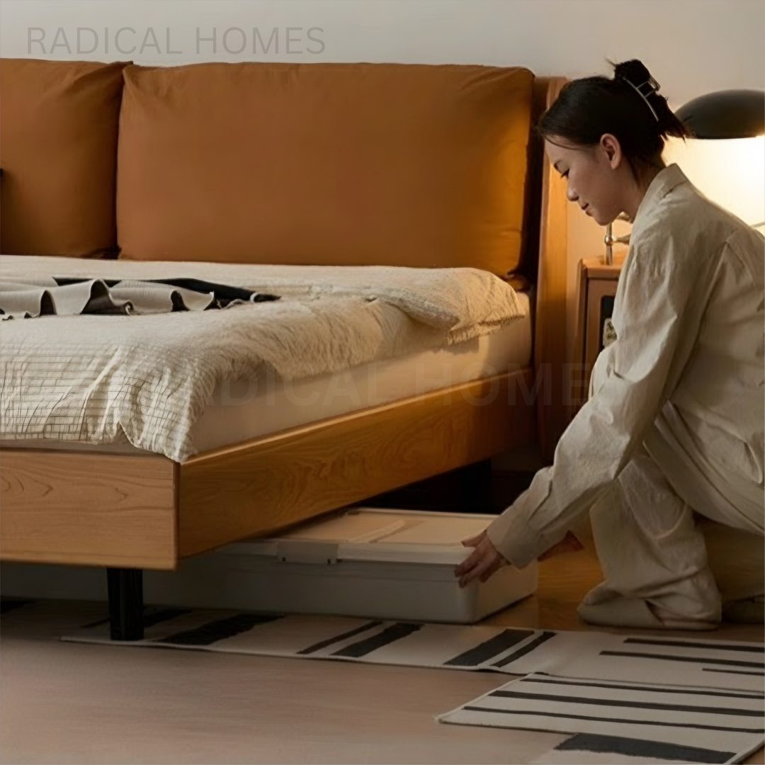DUON Modern Solid Wood Bedframe - Radical Homes Singapore