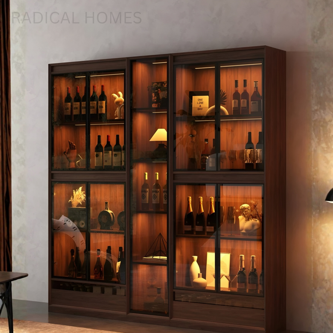 ORVANEL Rustic Wine Display Cabinet