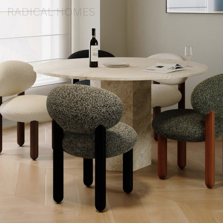 ORSEN Modern Boucle Dining Chair - Radical Homes Singapore