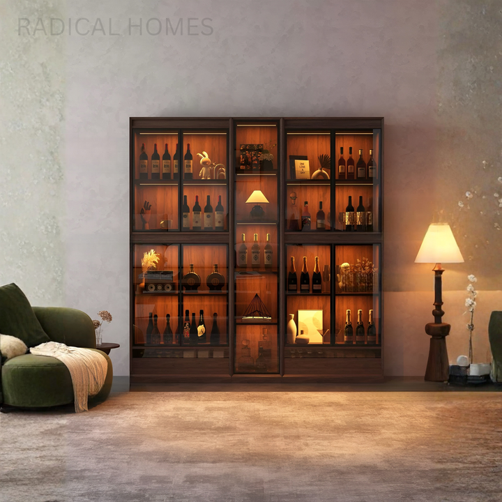 ORVANEL Rustic Wine Display Cabinet