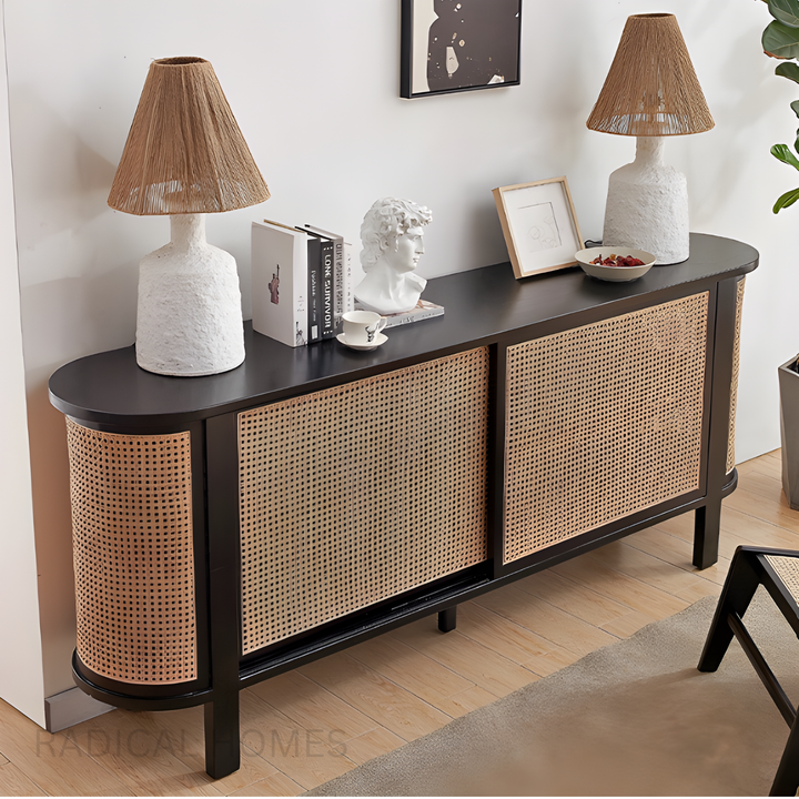 ILUSIO Rustic Rattan Sideboard