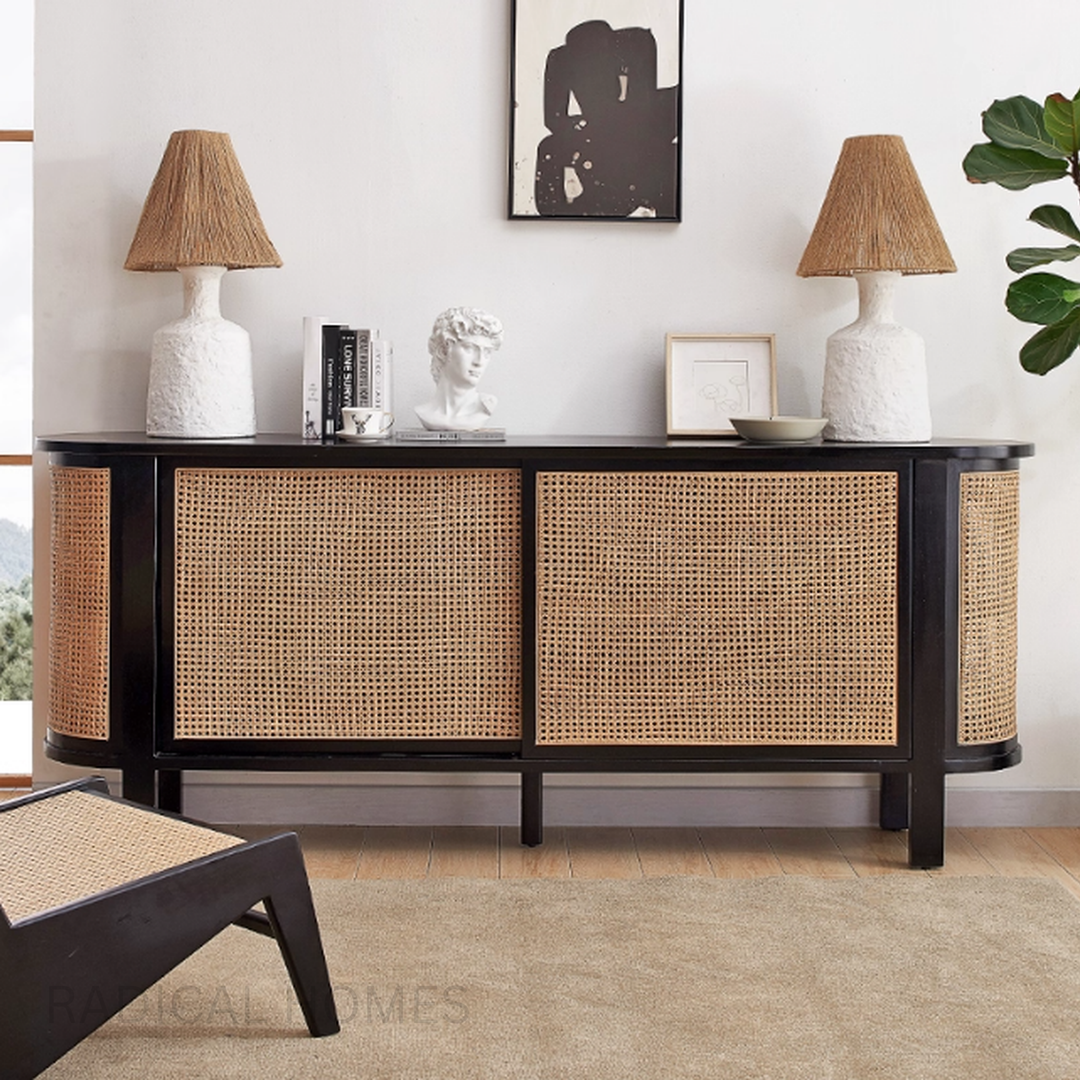 ILUSIO Rustic Rattan Sideboard