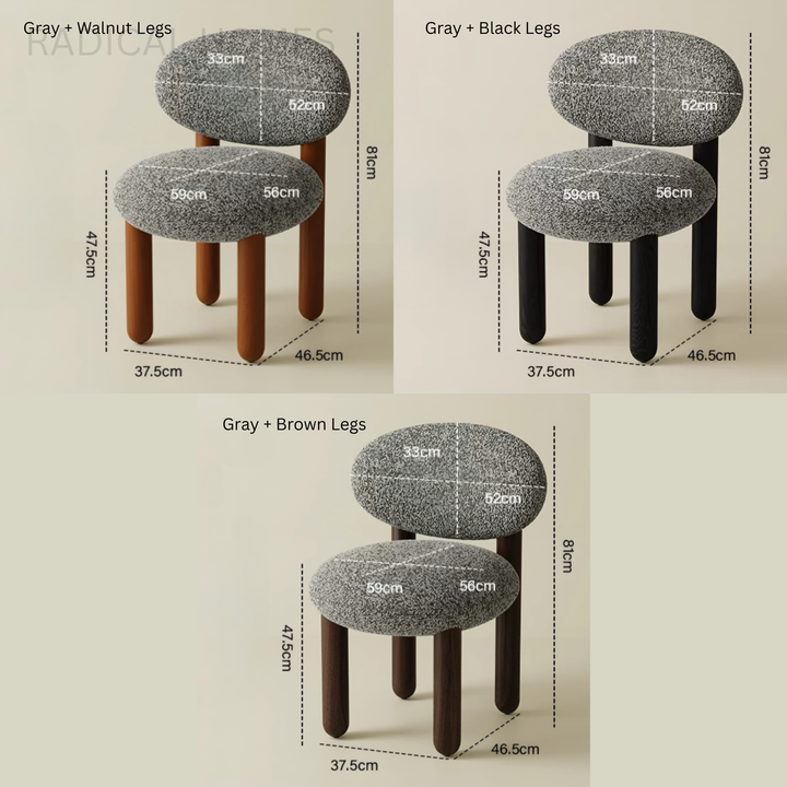 ORSEN Modern Boucle Dining Chair - Radical Homes Singapore