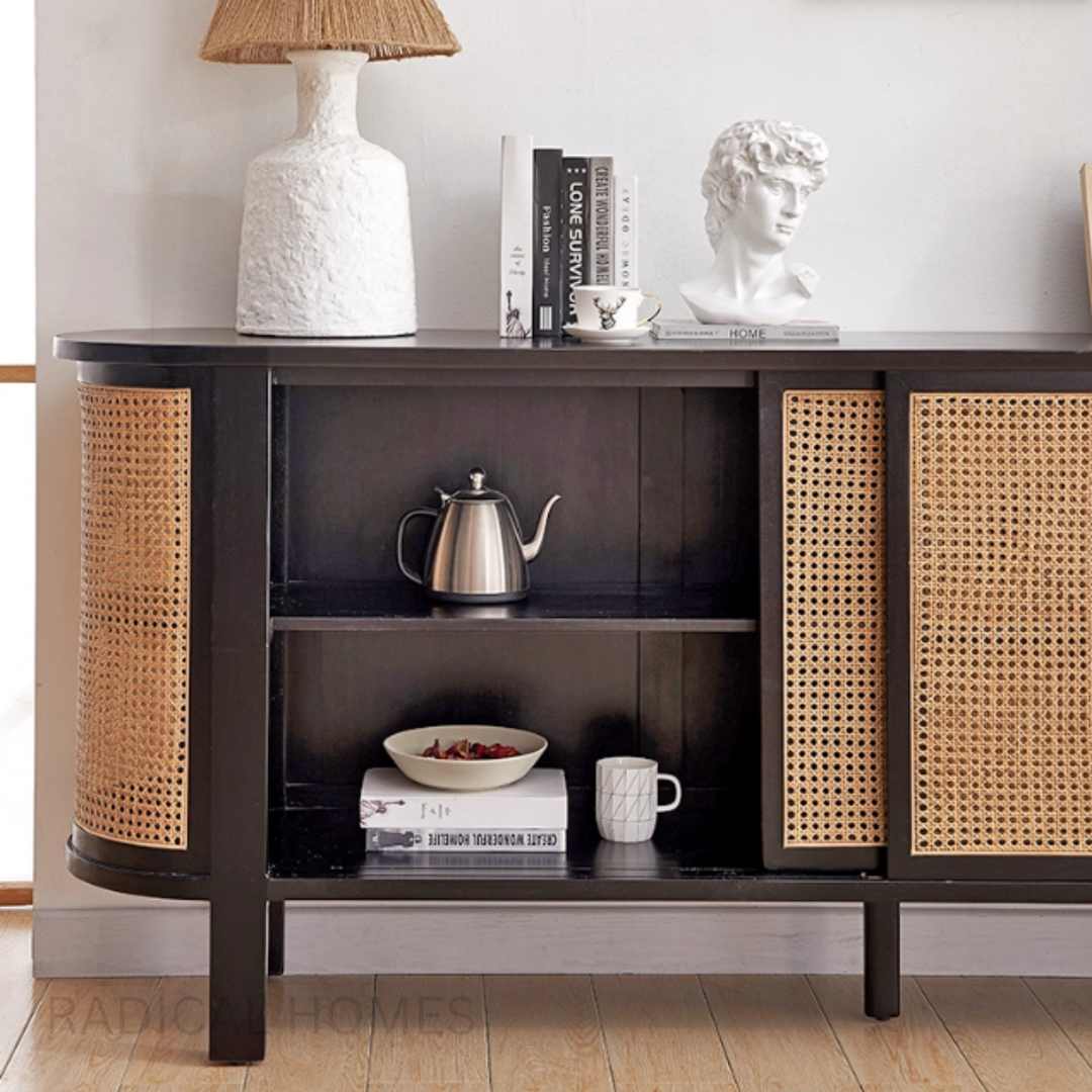ILUSIO Rustic Rattan Sideboard
