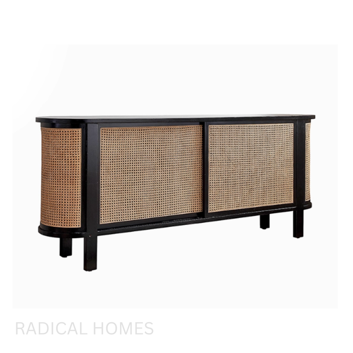 ILUSIO Rustic Rattan Sideboard