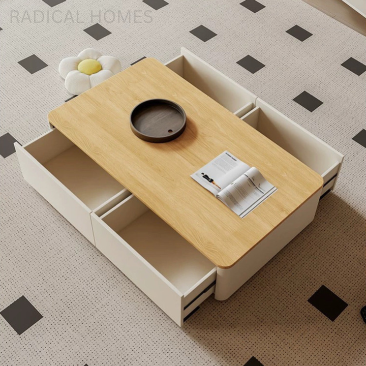 LUNARA Modern Solid Wood TV Console - Radical Homes Singapore