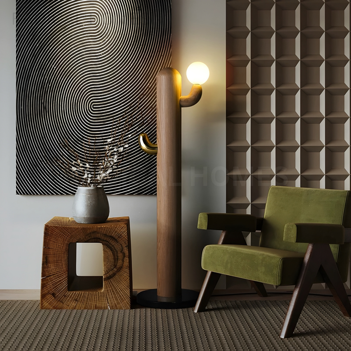 LUSTRE Modern Solid Wood Floor Lamp - Radical Homes Singapore