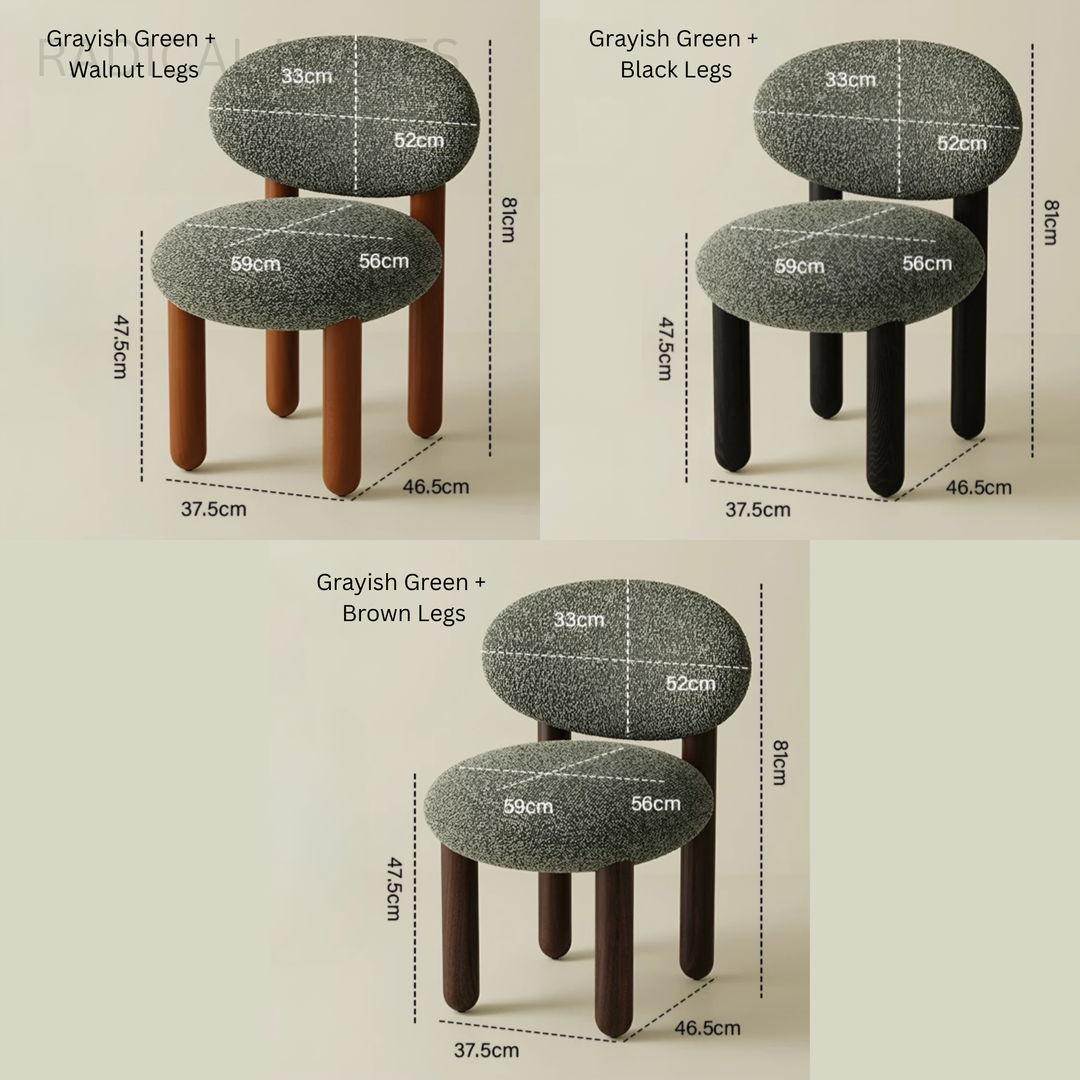 ORSEN Modern Boucle Dining Chair - Radical Homes Singapore