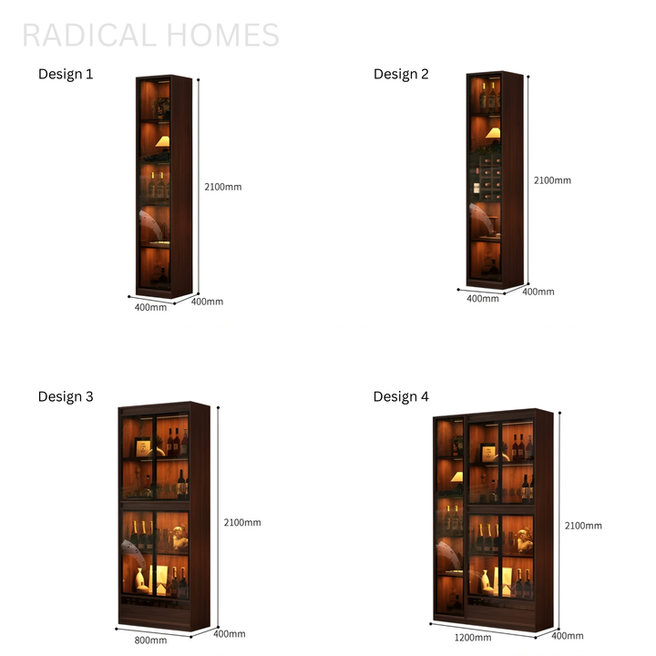 ORVANEL Rustic Wine Display Cabinet