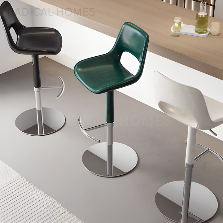 BANCO Modern Adjustable Leather Bar Stool - Radical Homes Singapore