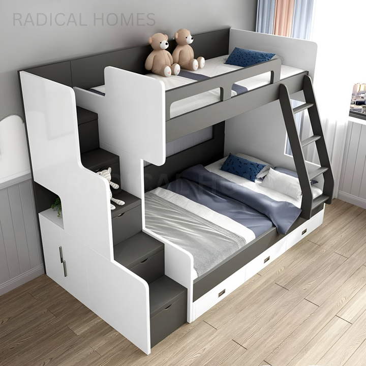ARVON Modern Double Decker Bedframe - Radical Homes Singapore