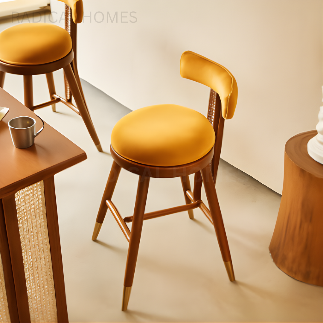 PETRA Vintage Velvet Bar Stool - Radical Homes Singapore