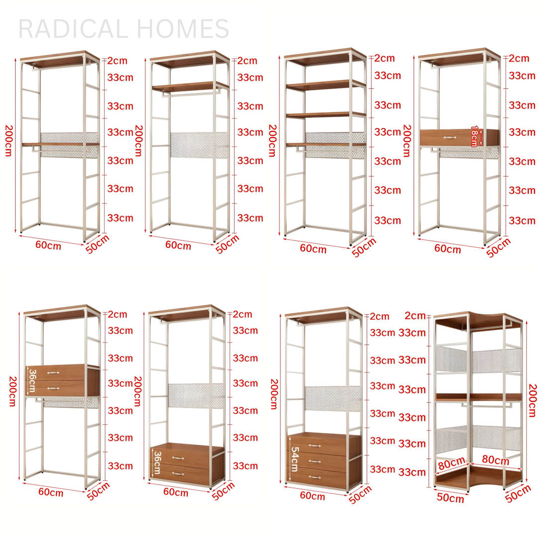 MOTEN Modern Open Concept Wardrobe