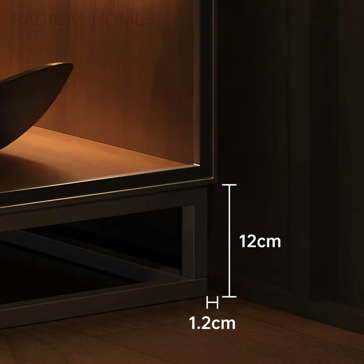 ZORVENA Modern Glass Display Cabinet