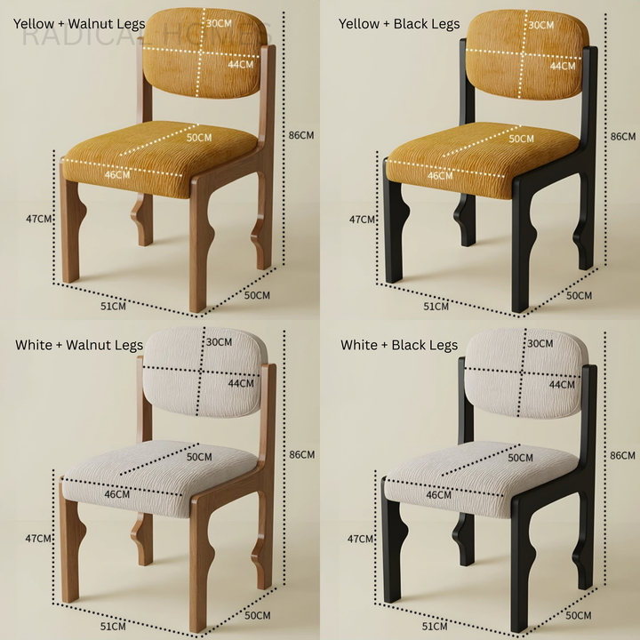 ELVIRA French Fabric Dining Chair