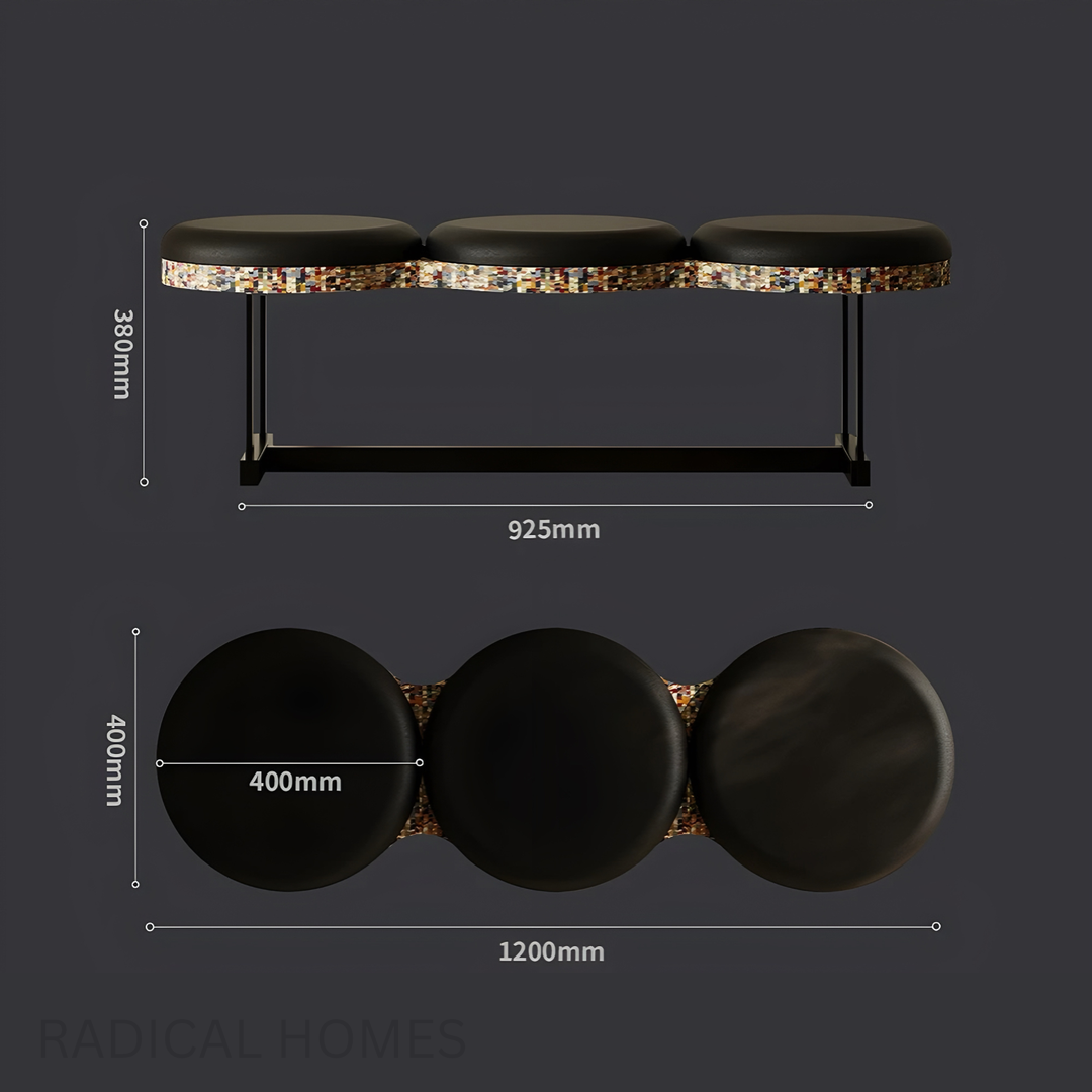 CIRCO Boho Leather Entryway Bench