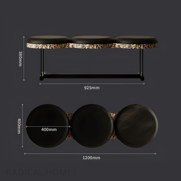 CIRCO Boho Leather Entryway Bench