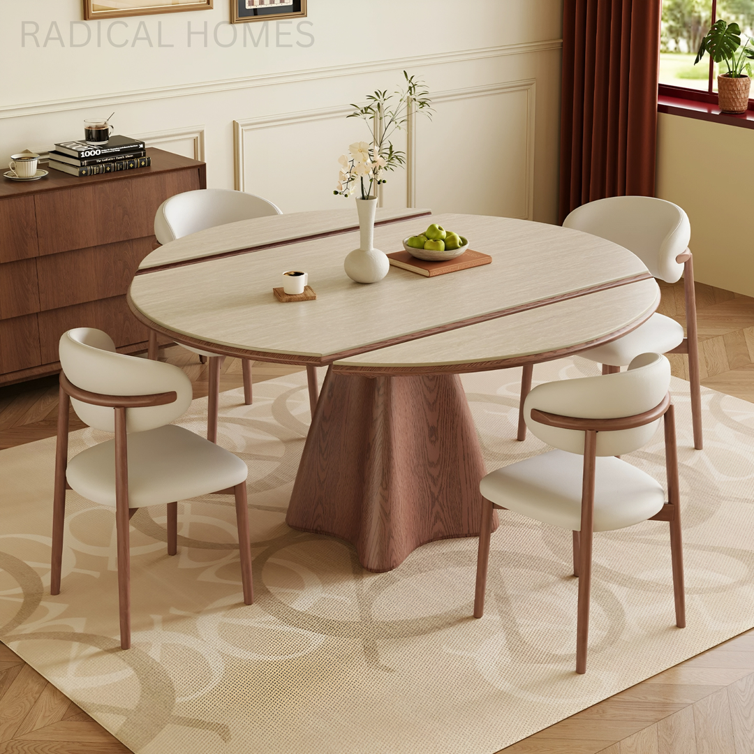 AURELIA Modern Sintered Stone Extendable Dining Table - Radical Homes Singapore