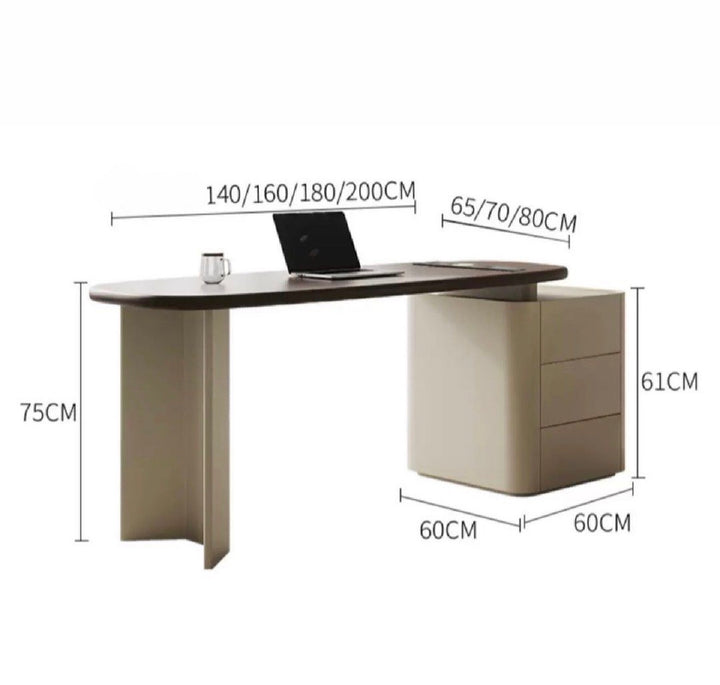 JARVIS Modern Walnut Study Desk (INSTOCK)