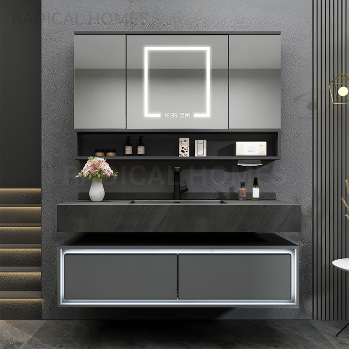 VORA Modern Smart Mirror Storage Vanity Set - Radical Homes Singapore