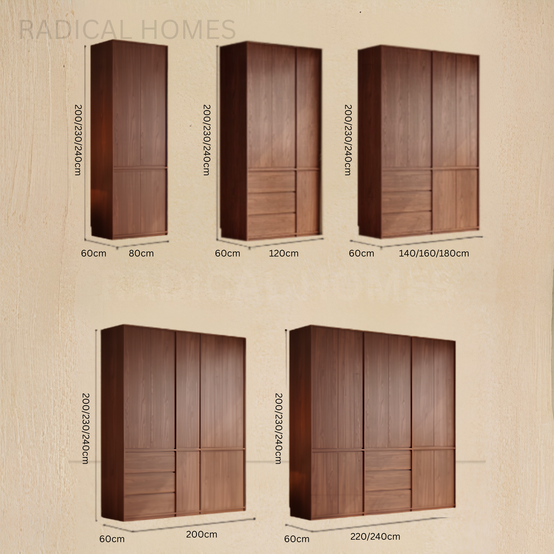LIONA Modern Solid Wood Wardrobe