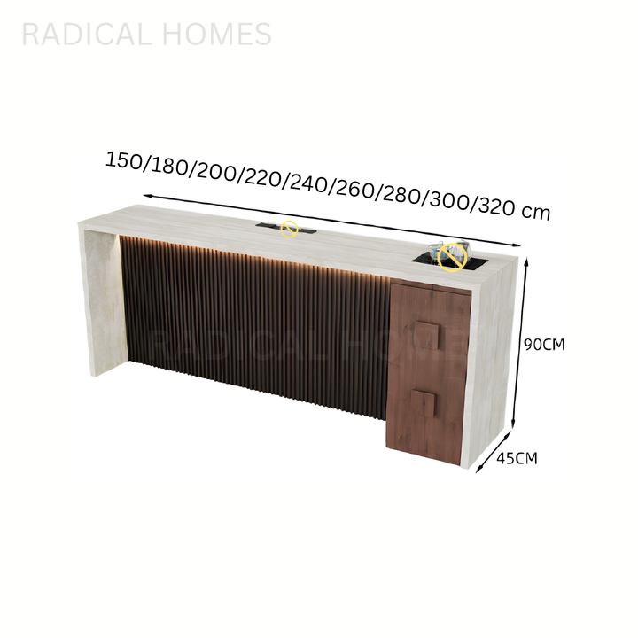 JEFI Modern Bar Table With Storage