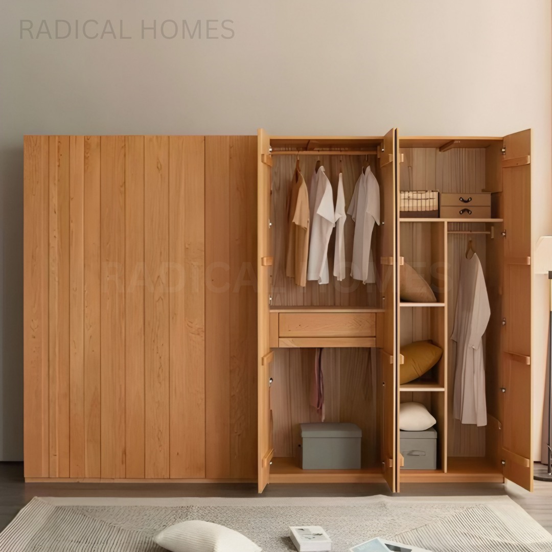 DIMSU Modern Solid Wood Wardrobe - Radical Homes Singapore