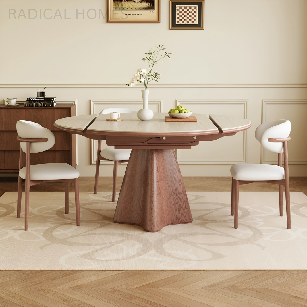 AURELIA Modern Sintered Stone Extendable Dining Table - Radical Homes Singapore