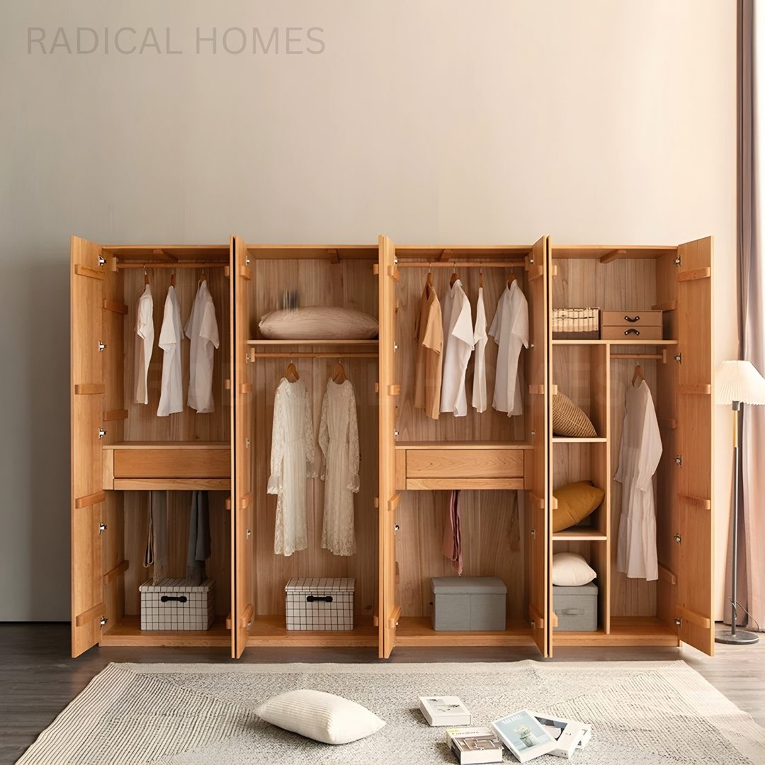 DIMSU Modern Solid Wood Wardrobe - Radical Homes Singapore