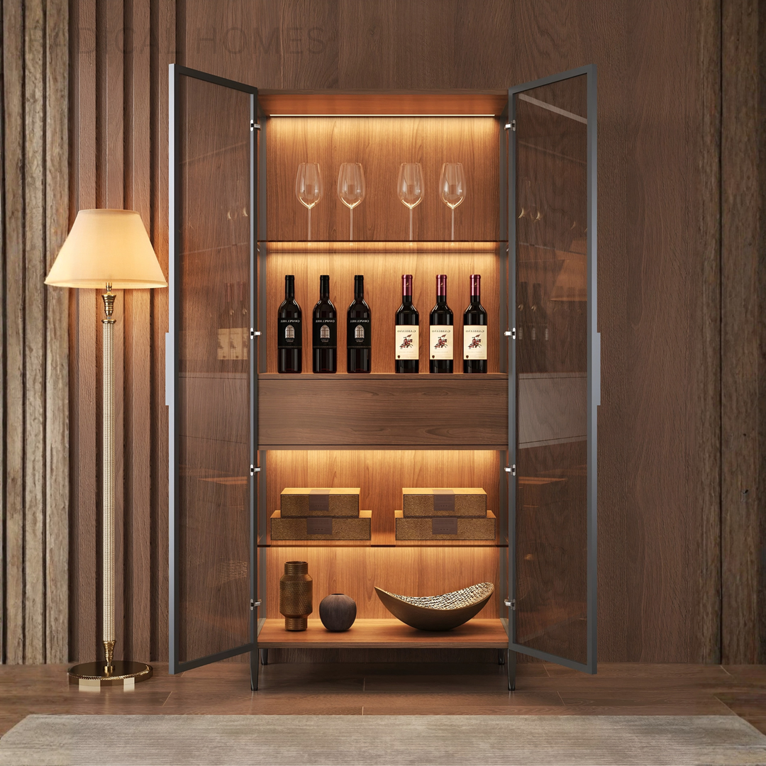 VELORIN Modern Glass Display Cabinet