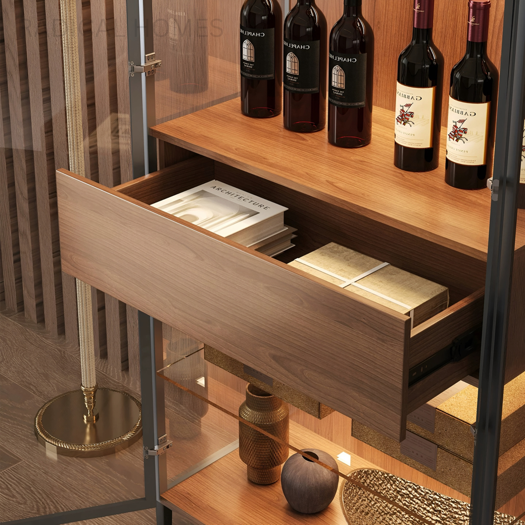 VELORIN Modern Glass Display Cabinet