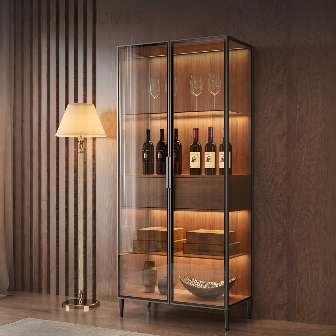 VELORIN Modern Glass Display Cabinet