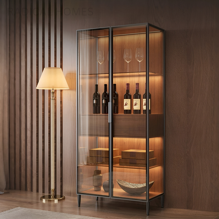 VELORIN Modern Glass Display Cabinet