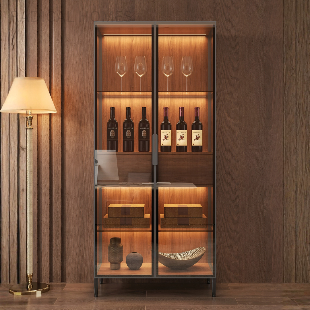 VELORIN Modern Glass Display Cabinet