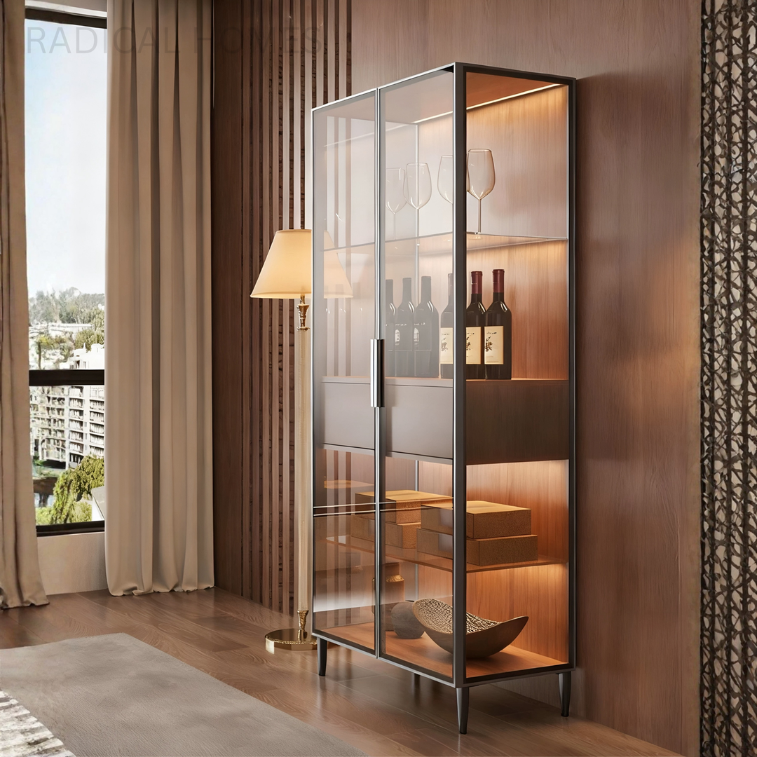 VELORIN Modern Glass Display Cabinet