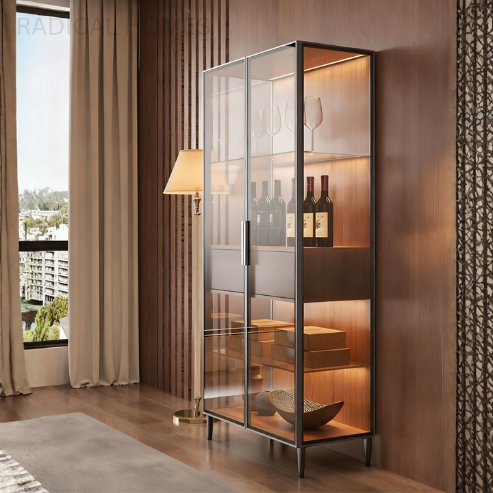 VELORIN Modern Glass Display Cabinet