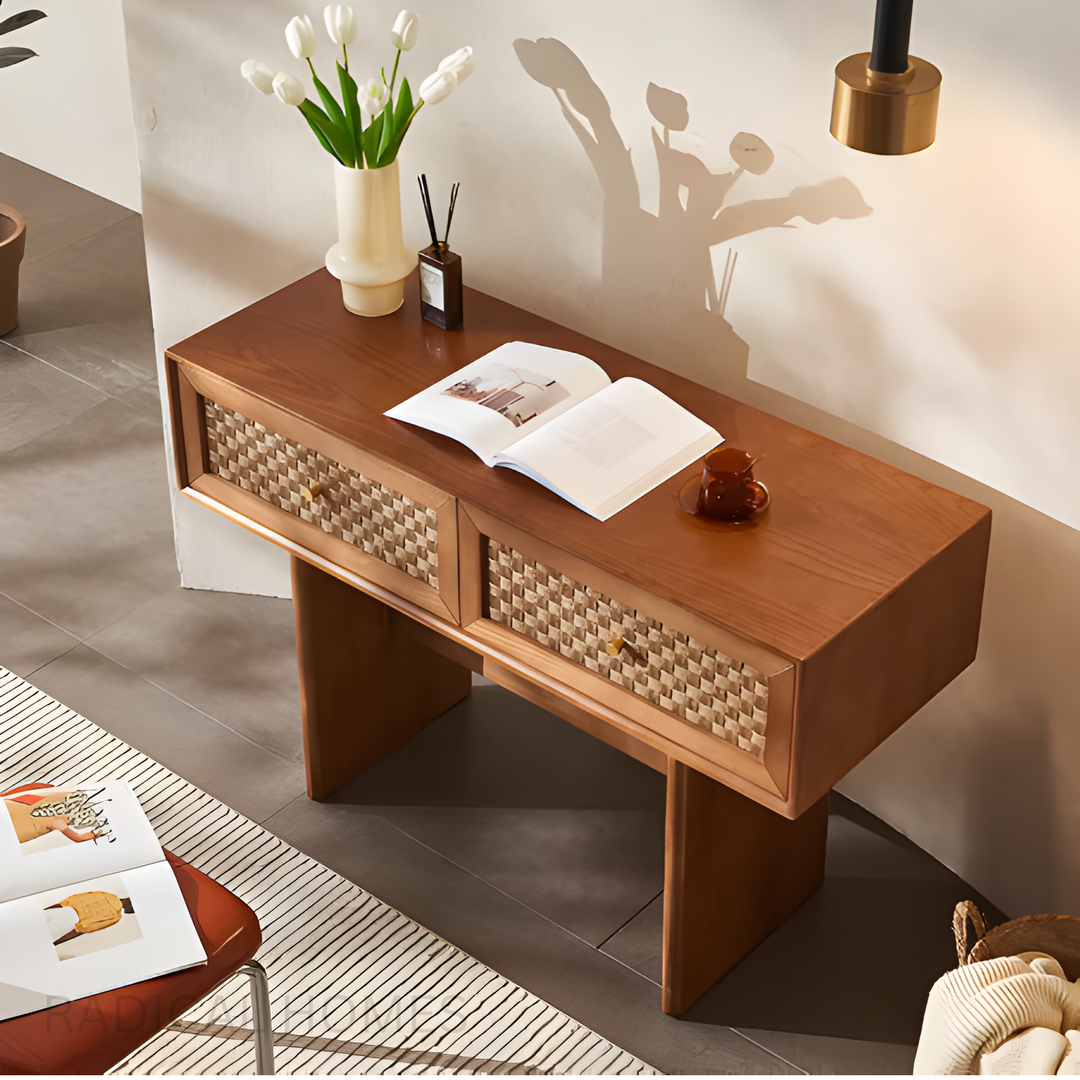 ROPINA Vintage Solid Wood Console Table