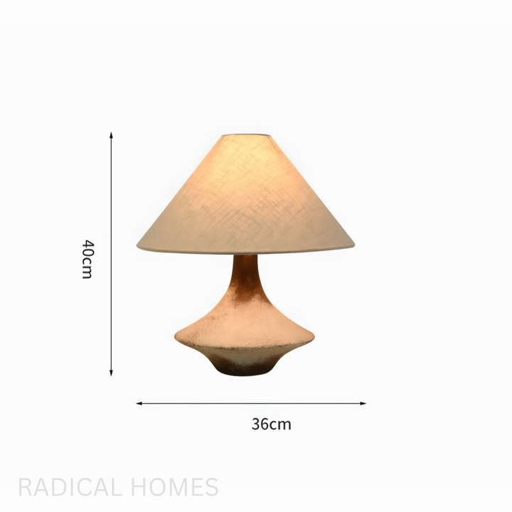 NIMBYU Rustic Wabi Sabi Ceramic Table Lamp