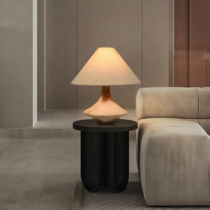 NIMBYU Rustic Wabi Sabi Ceramic Table Lamp