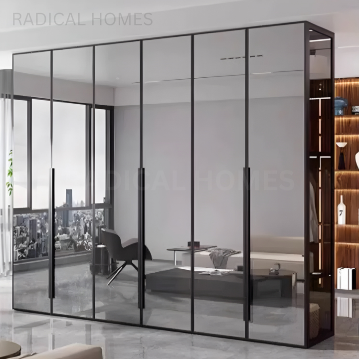 OPEEK Modern Mirror Wardrobe - Radical Homes Singapore