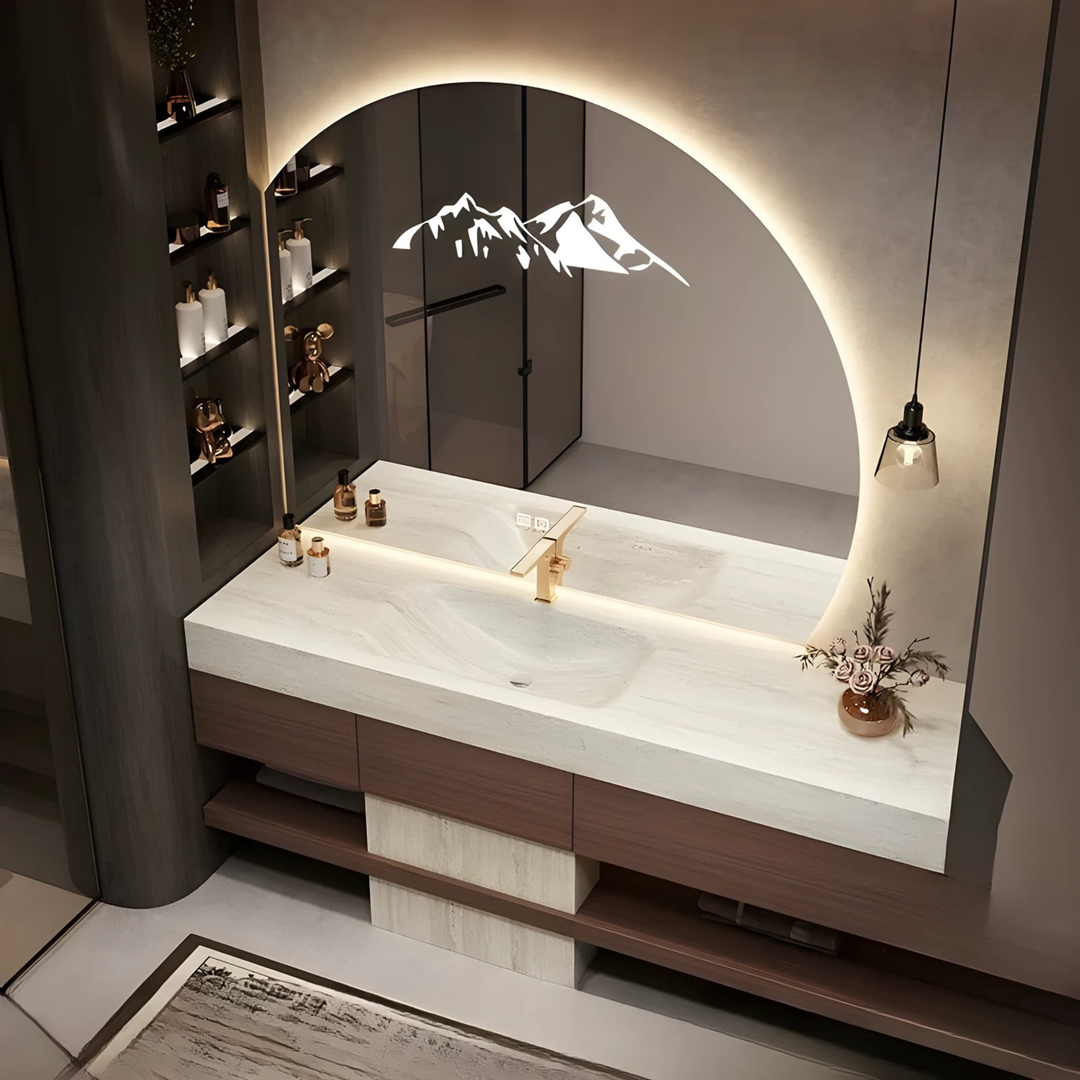 ZAOYI Modern Bathroom Vanity Sink & Smart Mirror
