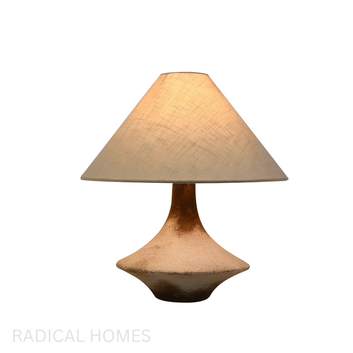 NIMBYU Rustic Wabi Sabi Ceramic Table Lamp
