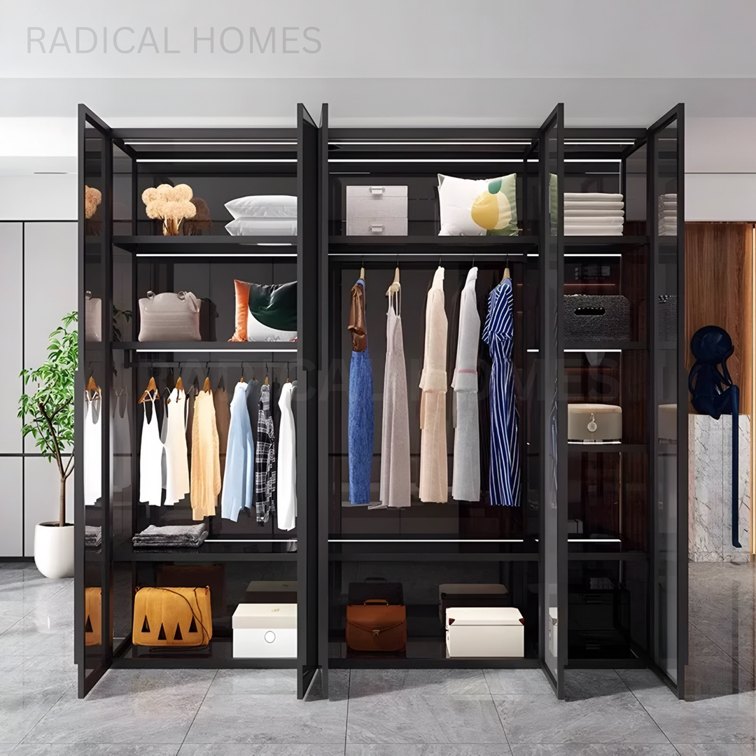 OPEEK Modern Mirror Wardrobe - Radical Homes Singapore